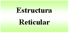 Cuadro de texto: Estructura Reticular