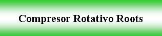 Cuadro de texto: Compresor Rotativo Roots 
