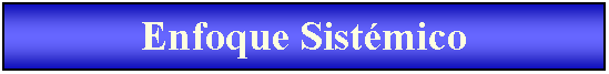 Cuadro de texto: Enfoque Sistmico 