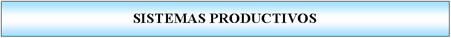 Proceso: SISTEMAS PRODUCTIVOS