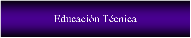 Cuadro de texto: Educacin Tcnica