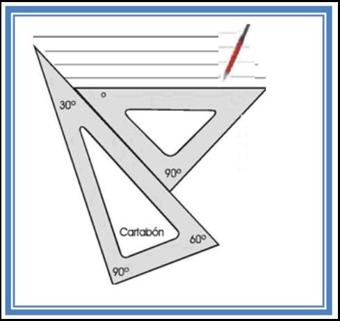 Dibujo Técnico 1º Bach.: COLOCACIÓN DE LA ESCUADRA Y CARTABÓN (ISOMÉTRICA)