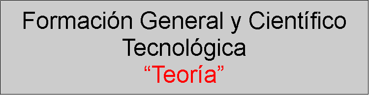 Proceso: Formacin General y Cientfico Tecnolgica Teora