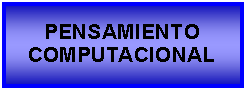 Cuadro de texto: Pensamiento Computacional