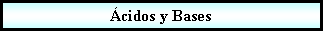 Proceso: cidos y Bases 