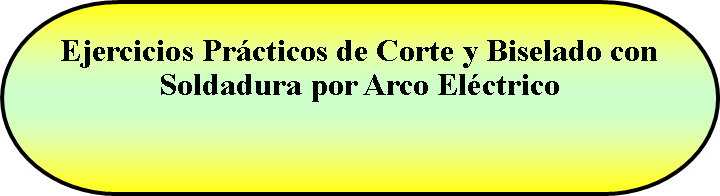 Terminador: Ejercicios Prácticos de Corte y Biselado con Soldadura por Arco Eléctrico 
