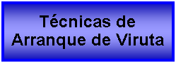 Cuadro de texto: Tcnicas de Arranque de Viruta 